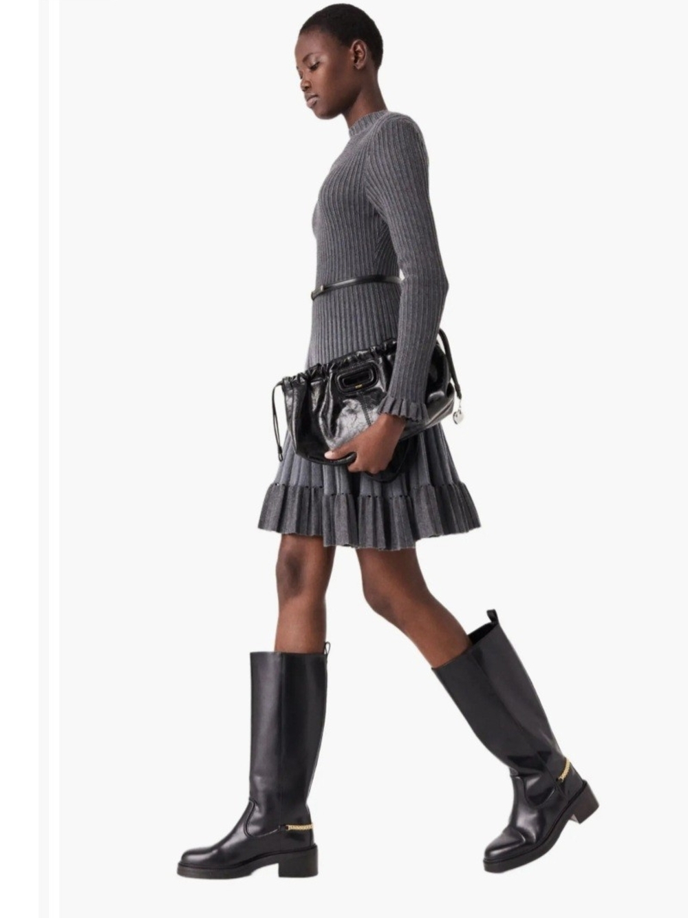 Maje Short Gradient Knit Dress 0 $350 Did Not Come With A Belt - Picture 3 of 8